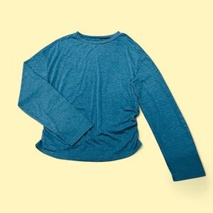 Green Ruched Long Sleeve Shirt Small